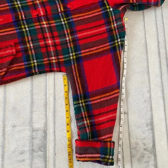 Vtg 80’s Red Plaid Hooded Jacket by House of Kilt Making Royal Scotland 🏴󠁧󠁢󠁳󠁣󠁴󠁿 - Picture 9 of 10